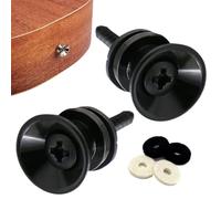 Strap Lock Set - Metal Guitar Security Fasteners, Quick Release End Pins, Strong Strap Button Hardware, Long Lasting Finish Design | Enhanced Playing Stability Solution for Electric Acoustic Ukulele U