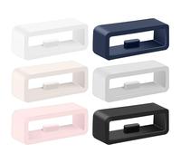 Strap Loop for Garmin Vivoactive 4s, Venu 3s/2s, Forerunner 255s/265s, Vivomove 3s, Silicone Ring Holders Wristband Security Loop (Black+Starlight+Pink+Grey+Navy blue+White)