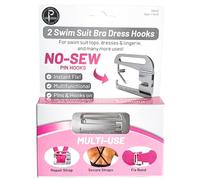 Strap N' Guard (No Sew) 1 Inch Swimsuit Bra Hooks Replacement, Metal, Pin Hooks by Pin Straps