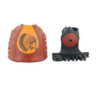 Strap-on Arrow Quiver for Recurve and Longbow Bows, Traditional Leather Quiver Holder with ABS Plastic & EVA Rubber, Holds 4 or 6 Arrows, Hunting Outdoor Sport(S)