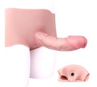 Strap-On Dildo Harness - 7.8'' Hollow Realistic Silicone Penis with High Elastic Wearable Panties, Strap-On Penis Sleeve for Couples Sex Game - Adult Sex Toy