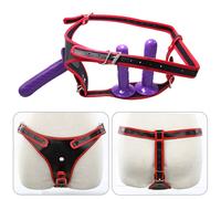 Strap On Dildo Sex Toys Harness 3 Penises Butt Plug Gay Lesbian Adult UK