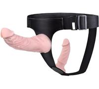 Strap on Dildo Toys Strapon 2 Removable Realistic Silicone Dildos Consoladores Wearable Dildo Pants for Women & Lesbian Couples Sex Toys G-Spot Stimulator Strap on Harness(Flesh)