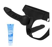 Strap On Dildo Wearable Kit - Sex Harness with 2 Removeable Dildo Realistic Penis for Female Masturbation SM Adult Sex Toys for Women Couples Lesbian - Black