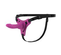 Strap on Dildo with Harness, Wearable Realistic Silicone Dildo for Female Masturbation Women Lesbian Couples and Gay Adult Sex Toy,Rose Red