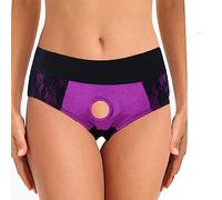 Strap On Harness Pants Strapon Boxers Harness Briefs Strapless Harnesses Underwear(Purple,XL-78cm)