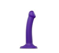 STRAP-ON-ME - Bendable Dildo - Semi-Realistic Sex Toy - Dual Density Silicone - Powerful Suction Cup - Phthalate-Free - Hypoallergenic - Purple - Size S
