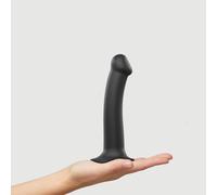 Strap On Me Black Bendable Dildo M Semi Realistic Dual Density Silicone