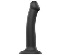 Strap On Me Silicone Dual Density Bendable Dildo Medium Black