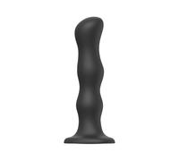 Strap On Me Geisha Dildo Black XL - A Flexible, Harness Compatible Strap On Dildo with a Beaded Shaft and Suction Cup Base - Bendable Beaded StrapOn Dildos for Solo and StrapOn Play