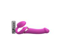 Strap-On-Me Multi Orgasm Rechargeable Remote Control Vibrating Strapless Strap-On Fuchsia L
