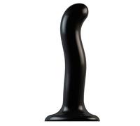 Strap On Me Small Black Prostate & G-Spot Silicone Curved Suction Cup Dildo
