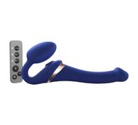 Strap-on-me S - strap-on, air pulse vibrator - (blue)