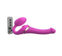 Strap-On-Me Multi-Orgasm Bendable Strap-On - Fuchsia - Small
