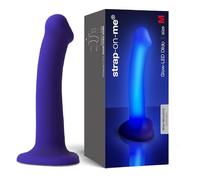 Strap On Me Suction Dildo - Dual Density Bendable LED Dildo - Semi Realistic Suction Cup Dildos - Medium Purple