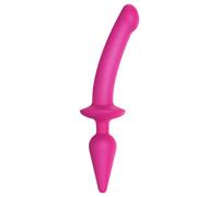 Strap-on-me Switch Semi-Realistic L - 2-in-1 Silicone Dildo (Pink)
