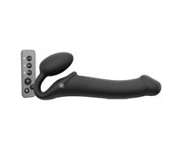 Strap-On-Me Vibrating Bendable Strap-On Rechargeable Strap-On with 3 Independent Motors, Remote Control, Flexible Liquid Silicone, Waterproof, Harness Compatible, G-Spot & Clitoral Stimulation