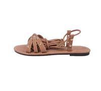 Strap Sandals, Women's Flat Peep Toe Sandals, Slingback, Roman Sandals, Leisure Sandals with Buckle, Breathable Beach Sandals with Cross Strap, Comfortable Outdoor Sandals, Bohemian Women's Sandals
