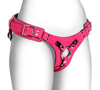 Strap U Bodice Deluxe Leather Corset Harness - Pink - Seductive and Feminine Harness