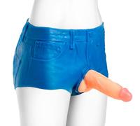 Strap U Booty Shorts Silicone Strap On Harness With Dildo 6 Inch