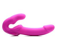 Evoke Vibrating Strapless Strap-On - Pink