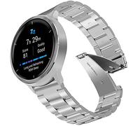 Strap Venu 2S, 18mm Stainless Steel Band Replacement Watchband for Venu 2S/Vivoactive 4S 40mm/Vivomove 3S/Fossil Women's Q Venture HR Gen 4/Gen 3/Withings Steel HR 36mm/Huawei Watch 1/Fit