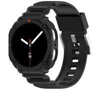 Strap with TPU Case for Samsung Galaxy Watch 9 8 40 mm 2 in 1 Band Black | With integrated case for all-round protection, shockproof, flexible, lightweight, skin-friendly, sweat-resistant