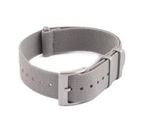 StrapHabit Elastic Watch Strap Watch Band for Men & Women 20mm 22mm Nylon One Piece French Paratrooper Military Parachute Premium Striped (Gray, 20mm)