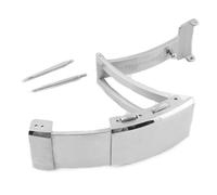 StrapHabit Quick Adjust Ratcheting Deployant Watch Clasp Buckle - Stainless Steel Deployment to Upgrade Stainless Steel Bracelets - Beads of Rice, Jubilee, Engineer, Mesh (Silver, 18mm)