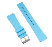 StrapHabit TQ18 FKM Rubber Quick Release Watch Strap Replacement for Q Timex - fits 36mm, 38mm, 40mm, M79, GMT, Chronograph - Quick Release Watch Band - 18mm (Light Blue)