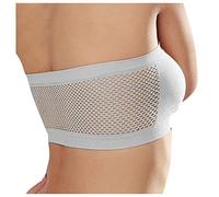 Strapless Bras for Bigger Bust, Breathable Push up Strapless Bra Solid Color Mesh Cutout at Back Women's Bras Boob Tube Bra Ladies Bra Push up Bandeau Seamless Wireless Padded Strapless Bras Sale