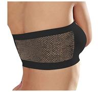 Strapless Bras for Bigger Bust, Breathable Push up Strapless Bra Solid Color Mesh Cutout at Back Women's Bras Boob Tube Bra Ladies Bra Push up Bandeau Seamless Wireless Padded Strapless Bras Sale