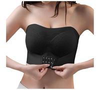 Strapless Bras for Women Seamless Padded Push Up Non Wired Straps UK Support Lift Bras Bandeau Tops Large Breasts Everyday Push-Up Breathable Comfort Plus Size Ladies Bra