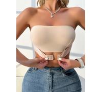 Strapless Front Closure Bra, Front Buckle Pull-up Support,Gather Together, with Non-Slip, Seamless Comfortable