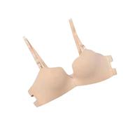 Strapless Front Fastening Bras for Women Non Wired Seamless Push up Bandeau Bras Cross Back Tube Brassieres V Neck Vest Bralette with Adjustable Deals Day Sale Beige