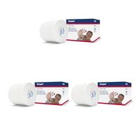Strappal Adhesive Non-Elastic Strapping Tape - for Sports Injuries, Strains and Sprains - 5cm x 10m, White, 1 Roll (Pack of 3)