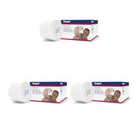 Strappal Adhesive Non-Elastic Strapping Tape - Tape for Sports Injuries, Strains and Sprains - 4cm x 10m, White (Pack of 3)