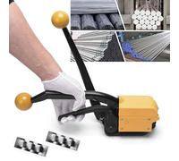 Strapping Tool, Stainless Manual Banding Machine for 1/2" - 3/4" Width, Metal Free Buckle Packing, Sealless Combination Tool