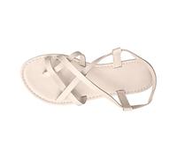 Strappy Sandals Women's Comfortable Summer Shoes Toe Split Beach Shoes Soft Barefoot Shoes with Footbed Flat Sandals Open Toe Separator Orthopaedic Sandals for Beach Holiday Leisure, a, 10 UK