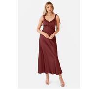 Strappy Satin Midaxi Dress Maya Deluxe Brown 12