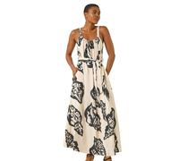 Strappy Shell Print Maxi Dress Roman Ivory 16