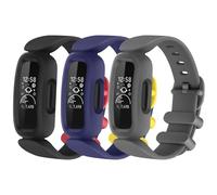 Straps compatible with Fitbit Ace 3 Strap for Kids, [3 Pack] Soft Silicone Adjustable Wristband Replacement Strap Boys Girls (3-Pack 01)