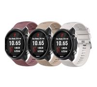 Straps for Garmin Forerunner 55 /Forerunner 245 /Vivoactive 5 /Vivoactive 3 for Women Men, 3Pack Replacement Silicone Sport Band, 20mm Quick Release Wristband