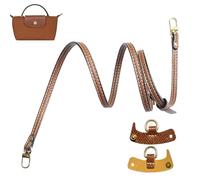 Straps For Longchamp Mini Bag Strap, Bag Straps For Crossbody Handbags, No Punch With 2 Handles Leather, Adjustable And Durable Long Shoulder, Brown Purse Strap Replacement Conversion For Longchamp