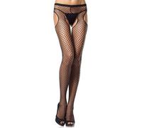 Straps-Look Fishnet Tights