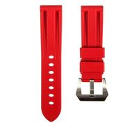 Strapseeker Silicone Rubber Straps For Panerai Watches- Camo Rubber Watch Bands for Panerai Luminor, Submersible, Radiomir- 22mm, 24mm -Camouflage Waterproof Sports Pre-V Replacement PAM Strap (Dark