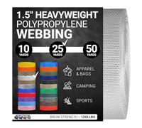 Strapworks Heavyweight Polypropylene Webbing - Heavy Duty Poly Strapping for Outdoor DIY Gear Repair, 1.5 Inch x 25 Yards, White