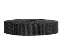 Strapworks Heavyweight Polypropylene Webbing - Heavy Duty Poly Strapping for Outdoor DIY Gear Repair, 1.5 Inch x 25 Yards, Black