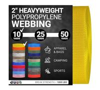 Strapworks Heavyweight Polypropylene Webbing - Heavy Duty Poly Strapping for Outdoor DIY Gear Repair, 2 Inch x 10 Yards - Yellow