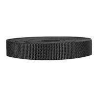 Strapworks Poly Strapping for Outdoor DIY Gear Repair, Pet Collars, Crafts, Polypropylene, Black, 3/4" x 25 Yard